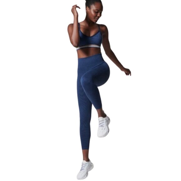 SPANX Pants - SPANX Look at Me Now Soft Stretch Seamless Leggings Blue Size Medium